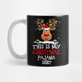 This Is My Christmas Pajama Funny Christmas Reindeer Mug